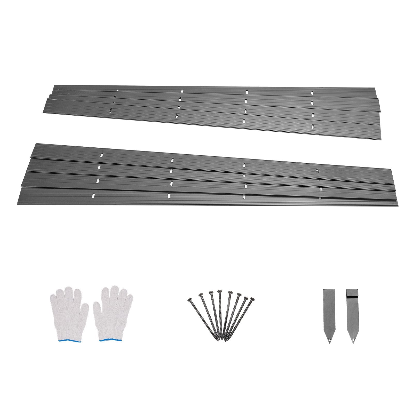 Metal Landscape Edging, 8 Packs 72 in Rust-Resistant Aluminum Alloy Landscape Edging, Bendable Garden Edging V952-LZJSPZ8PCS72VOIEEV0