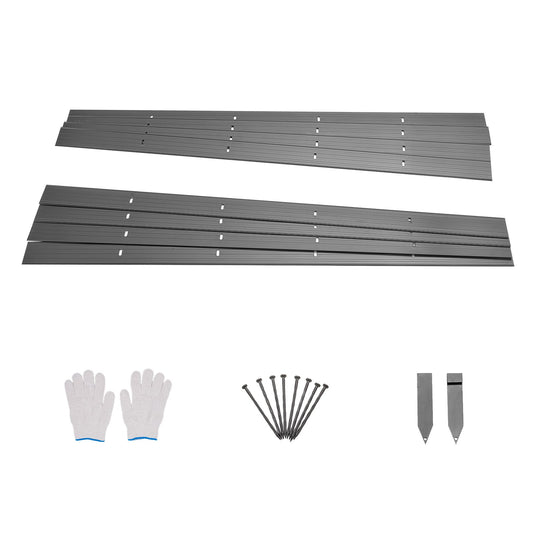 Metal Landscape Edging, 8 Packs 72 in Rust-Resistant Aluminum Alloy Landscape Edging, Bendable Garden Edging V952-LZJSPZ8PCS72VOIEEV0