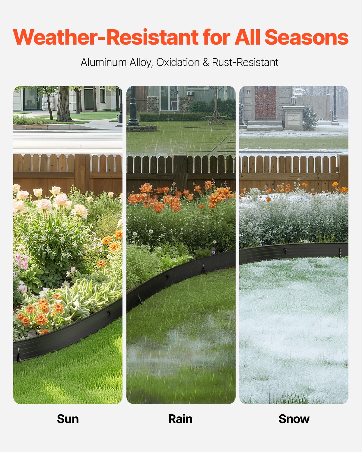 Metal Landscape Edging, 8 Packs 72 in Rust-Resistant Aluminum Alloy Landscape Edging, Bendable Garden Edging V952-LZJSPZ8PCS72VOIEEV0
