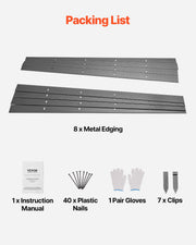 Metal Landscape Edging, 8 Packs 72 in Rust-Resistant Aluminum Alloy Landscape Edging, Bendable Garden Edging V952-LZJSPZ8PCS72VOIEEV0