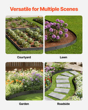 Metal Landscape Edging, 8 Packs 72 in Rust-Resistant Aluminum Alloy Landscape Edging, Bendable Garden Edging V952-LZJSPZ8PCS72VOIEEV0