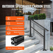 Handrail Outdoor Stairs 47.6 X 35.2 Inch Outdoor Handrail Outdoor Stair Railing Adjustable from 0 to 30 V952-LZLTFSDHGLZHSKD01V0