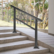 Handrail Outdoor Stairs 47.6 X 35.2 Inch Outdoor Handrail Outdoor Stair Railing Adjustable from 0 to 30 V952-LZLTFSDHGLZHSKD01V0