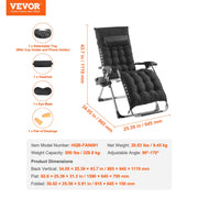 Zero Gravity Chair, 26 inch Zero Gravity Recliner Lounge Chair for Indoor and Outdoor, Adjustable Anti V952-LZLTYHHK26HSB9IHUV0