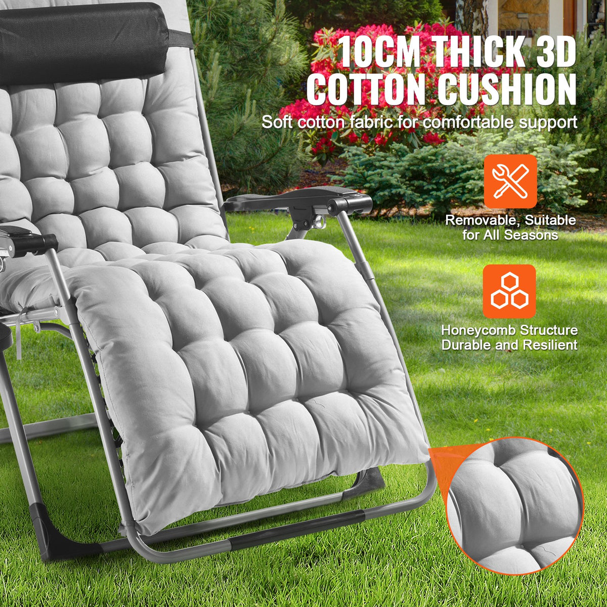 Zero Gravity Chair, 33 inch Zero Gravity Recliner Lounge Chair for Indoor and Outdoor, Adjustable Anti V952-LZLTYHS33HHK90DO9V0