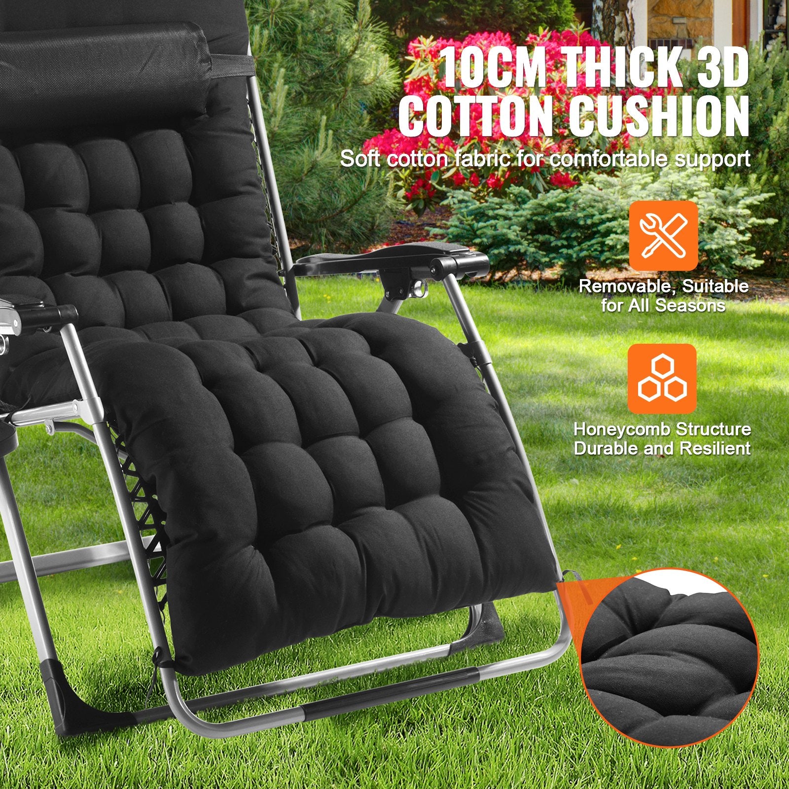 Zero Gravity Chair, 33 inch Zero Gravity Recliner Lounge Chair for Indoor and Outdoor, Adjustable Anti V952-LZLTYHS33HHKQK3LEV0