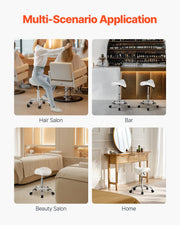 Saddle Rolling Stool, PU Leather Rolling Stool with Wheels, 360 degrees Swivel Drafting Stool with Thickened V952-MADBSJSMADWKZES31V0