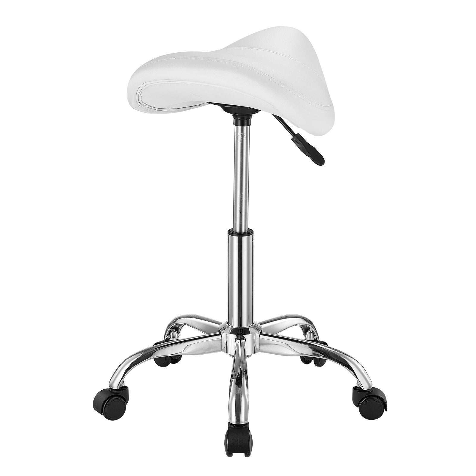 Saddle Rolling Stool, PU Leather Rolling Stool with Wheels, 360 degrees Swivel Drafting Stool with Thickened V952-MADBSJSMADWKZES31V0