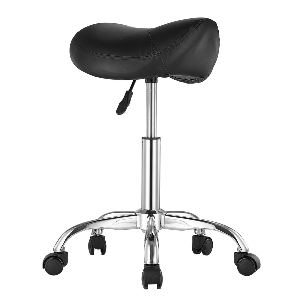 Saddle Rolling Stool, PU Leather Rolling Stool with Wheels, 360 degrees Swivel Drafting Stool with Thickened V952-MADHSJSMADWK1IEB9V0