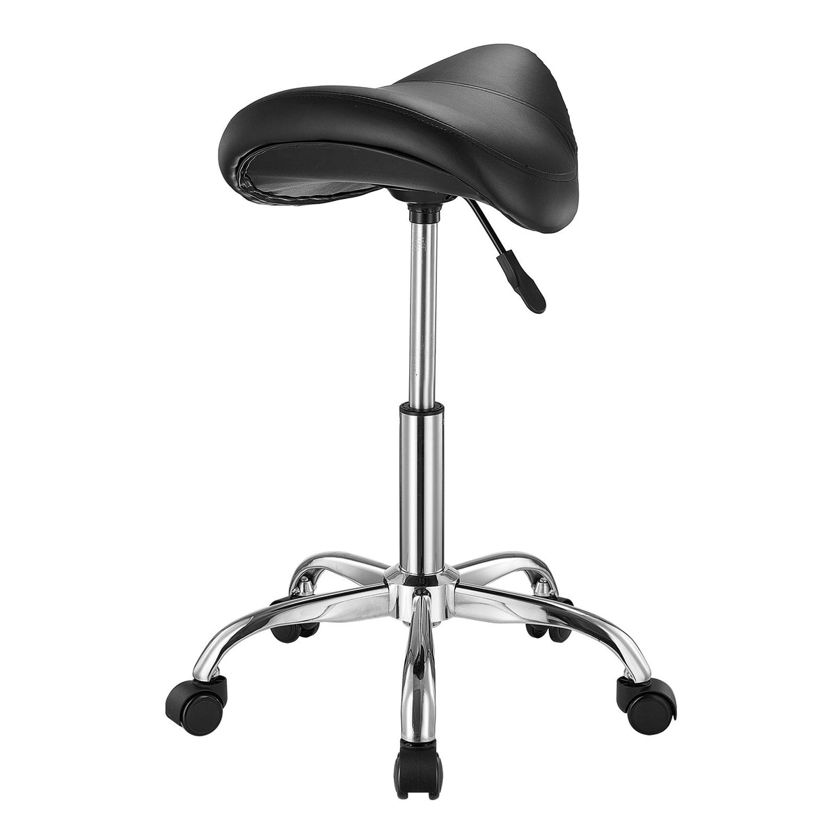 Saddle Rolling Stool, PU Leather Rolling Stool with Wheels, 360 degrees Swivel Drafting Stool with Thickened V952-MADHSJSMADWK1IEB9V0