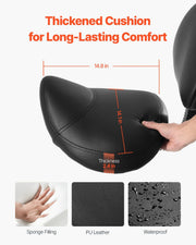 Saddle Rolling Stool, PU Leather Rolling Stool with Backrest, 360 degrees Swivel Drafting Stool with V952-MADHSJSMADYKGSSYWV0
