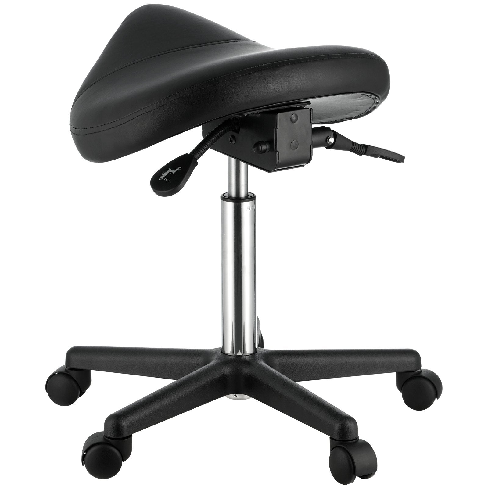 Saddle Stool with Wheels, 400 LBS Weight Capacity Ergonomic Rolling Saddle Stool, Height Adjustable Thickened V952-MADHSNLMADWKR2KEMV0