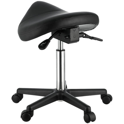 Saddle Stool with Wheels, 400 LBS Weight Capacity Ergonomic Rolling Saddle Stool, Height Adjustable Thickened V952-MADHSNLMADWKR2KEMV0
