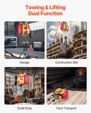 2-in-1 Electric Hoist Winch, 500 KG Capacity, 1800W Portable Power Winch, 30 m Lifting Height, 11 m/min with V952-MAGKBXSDDHLSHP9W7V3