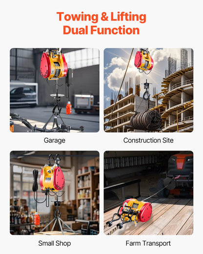 2-in-1 Electric Hoist Winch, 500 KG Capacity, 1800W Portable Power Winch, 30 m Lifting Height, 11 m/min with V952-MAGKBXSDDHLSHP9W7V3