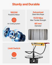 2-in-1 Electric Hoist Winch, 500 KG Capacity, 1800W Portable Power Winch, 30 m Lifting Height, 11 m/min with V952-MAGKBXSDDHLSHP9W7V3