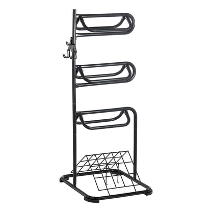 Freestanding Saddle Stand, 30 x 30 x 68.5 in, 3 Tiers Saddle Rack, Heavy Duty Saddle Blanket Holder with V952-MAJLS3030685HTNTLV0