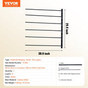 Wall Mounted Saddle Rack, 30.9 x 29.9 x 5.5 in, Swing Out Saddle Holder, Six Tiers Horse Saddle Stand, Space V952-MAJWBSXXLC30M0FEBV0