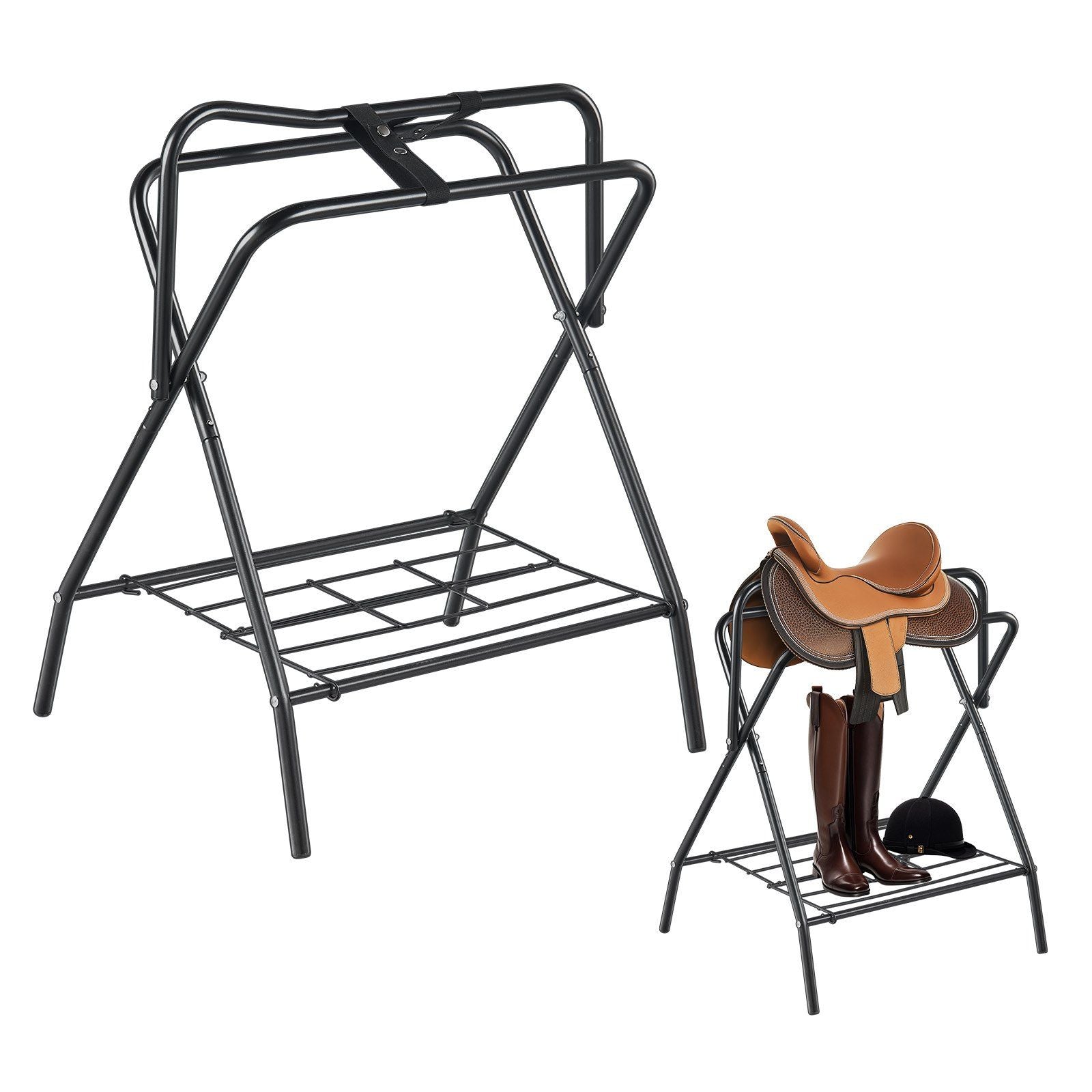 Folding Saddle Rack, 28 x 19 x 37.5 in, 2 Packs Freestanding Horse Saddle Stand, Portable Horse Blanket V952-MAJXXZDK2819ERWR1V0
