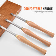 Wood Lathe Chisel Set, 3 PCS Woodworking Turning Tools, Includes Square, Round, Diamond Carbide Blades, 20 cm V952-MBMGCD3JYTSFY1V1VV0