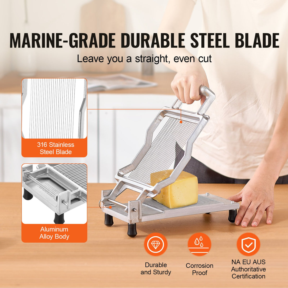 Cheese Cutter with Wire, 0.2" Ultra-Thin Cheeser Butter Cutting Blade, Detachable Cheese Slicer Wire, V952-MBNLQPJBXGLHS8682V0