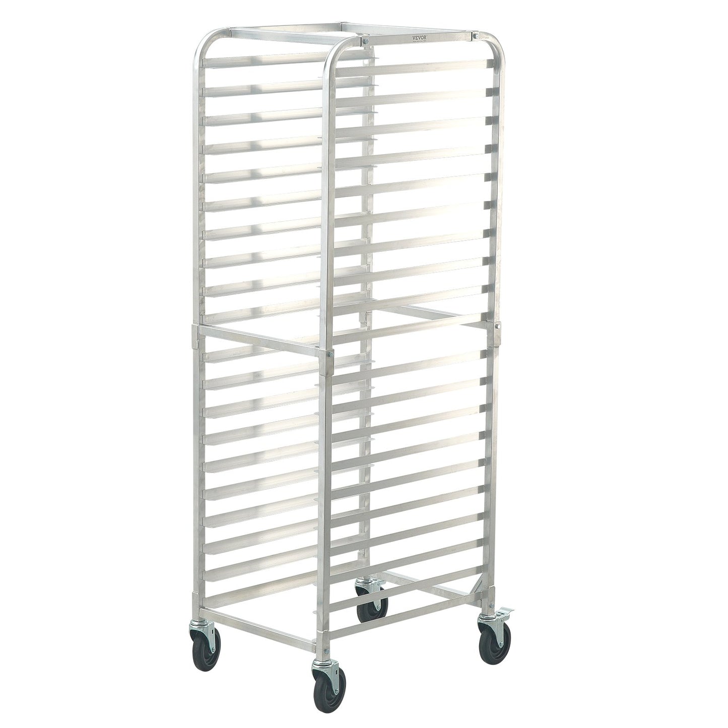Bun Pan Rack, 20-Tier Commercial Bakery Racks with Brake Wheels, Aluminum Racking Trolley Storage for Half & V952-MBPJLZCCHC205PLL3V0