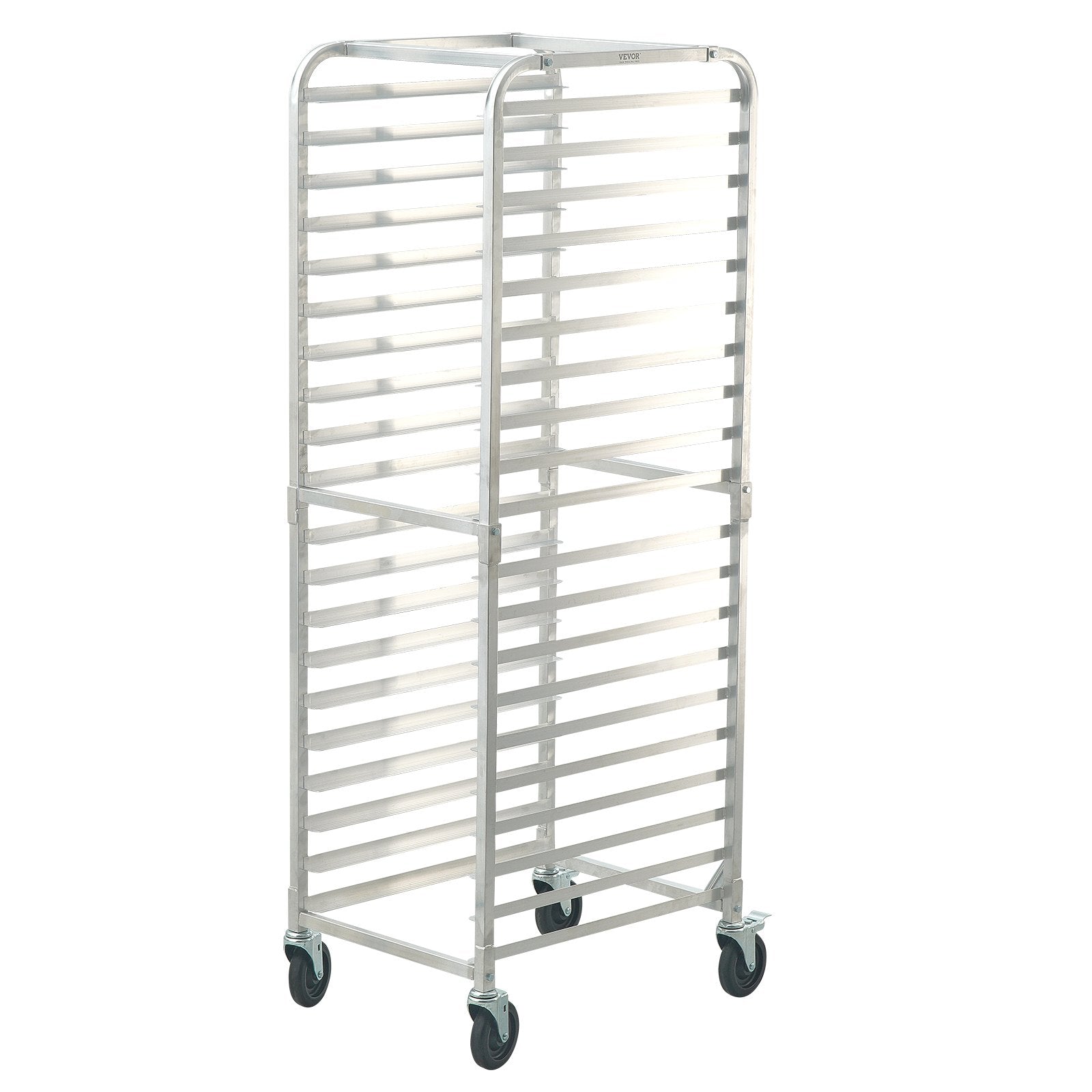 Bun Pan Rack, 20-Tier Commercial Bakery Racks with Brake Wheels, Aluminum Racking Trolley Storage for Half & V952-MBPJLZCCHC205PLL3V0