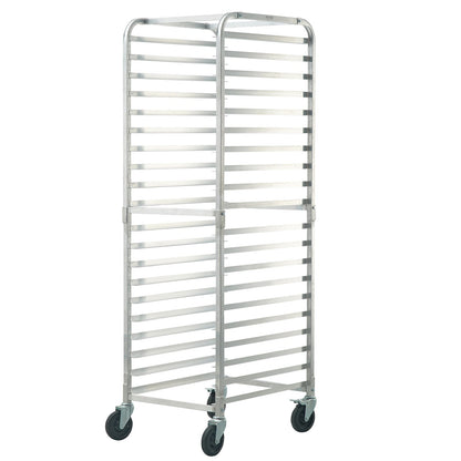 Bun Pan Rack, 20-Tier Commercial Bakery Racks with Brake Wheels, Aluminum Racking Trolley Storage for Half & V952-MBPJLZCCHC205PLL3V0