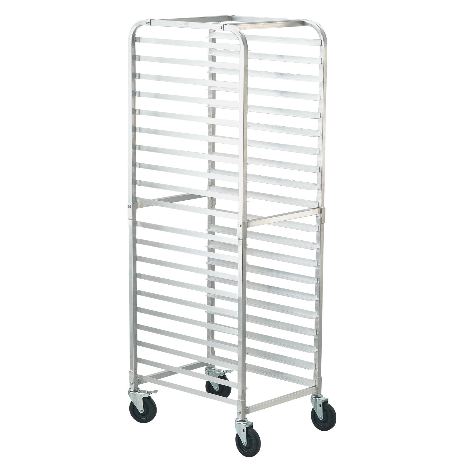 Bun Pan Rack, 20-Tier Commercial Bakery Racks with Brake Wheels, Aluminum Racking Trolley Storage for Half & V952-MBPJLZCCHC205PLL3V0
