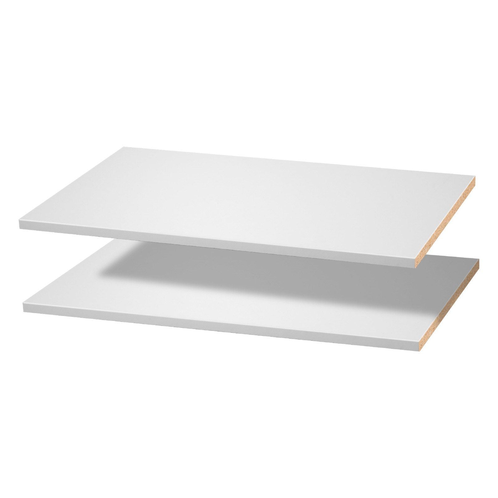Melamine Shelves, 2 Piece, Wooden Cabinet Shelves Cut to Size for Closet System, Replacement Cabinet Shelf, V952-MCBXTDGB2PCSZH2LO001V0