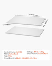 Melamine Shelves, 2 Piece, Wooden Cabinet Shelves Cut to Size for Closet System, Replacement Cabinet Shelf, V952-MCBXTDGB2PCSZH2LO001V0