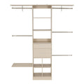 Closet System with 2 Drawers, Adjustable Height Wooden Closet Organizers, Modern Walk-in Wardrobe V952-MCBXTGBXTWDGFYZ1C001V0