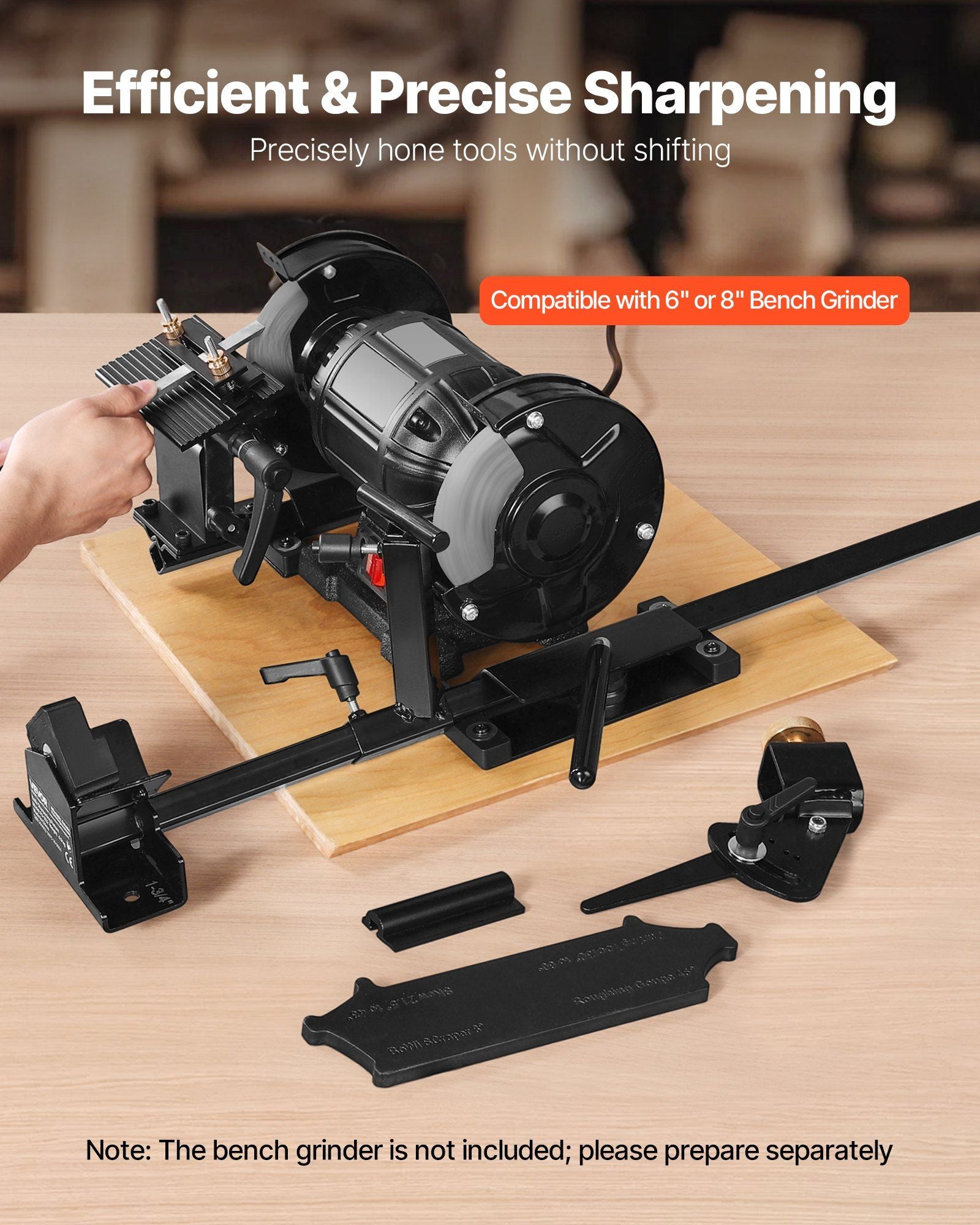 Pro Grind Sharpening System, Multi-Grind Sharpening Jig for 152mm & 203mm Bench Grinder - with Platform Jig, V952-MCTJJJ14JZ00RM0TW001V0