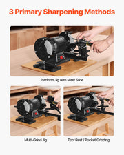 Pro Grind Sharpening System, Multi-Grind Sharpening Jig for 152mm & 203mm Bench Grinder - with Platform Jig, V952-MCTJJJ14JZ00RM0TW001V0