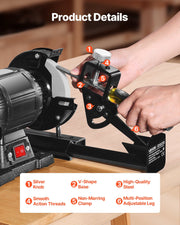 Multi-Grind Sharpening System, Vari-Grind Pro Sharpening Jig Kit for 6" & 8" Bench Grinders - with Platform, V952-MCTJJJ6JZ000MB0FT001V0
