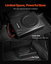 8" 300W Under Seat Car Subwoofer Slim Powered Car/Truck Subwoofer System V952-MCXAZQCZYXDY7QMYIV9