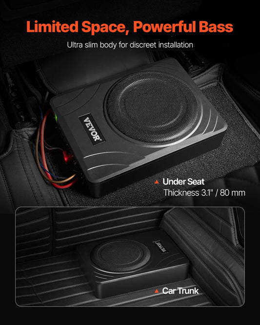 8" 300W Under Seat Car Subwoofer Slim Powered Car/Truck Subwoofer System V952-MCXAZQCZYXDY7QMYIV9