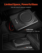 8" 400W Underseat Car Subwoofer, Slim Powered Car Subwoofers Under the Seat, Low Profile Audio Sub Built-in V952-MCXAZQCZYXDYQHTAXV9