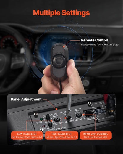 8" 400W Underseat Car Subwoofer, Slim Powered Car Subwoofers Under the Seat, Low Profile Audio Sub Built-in V952-MCXAZQCZYXDYQHTAXV9