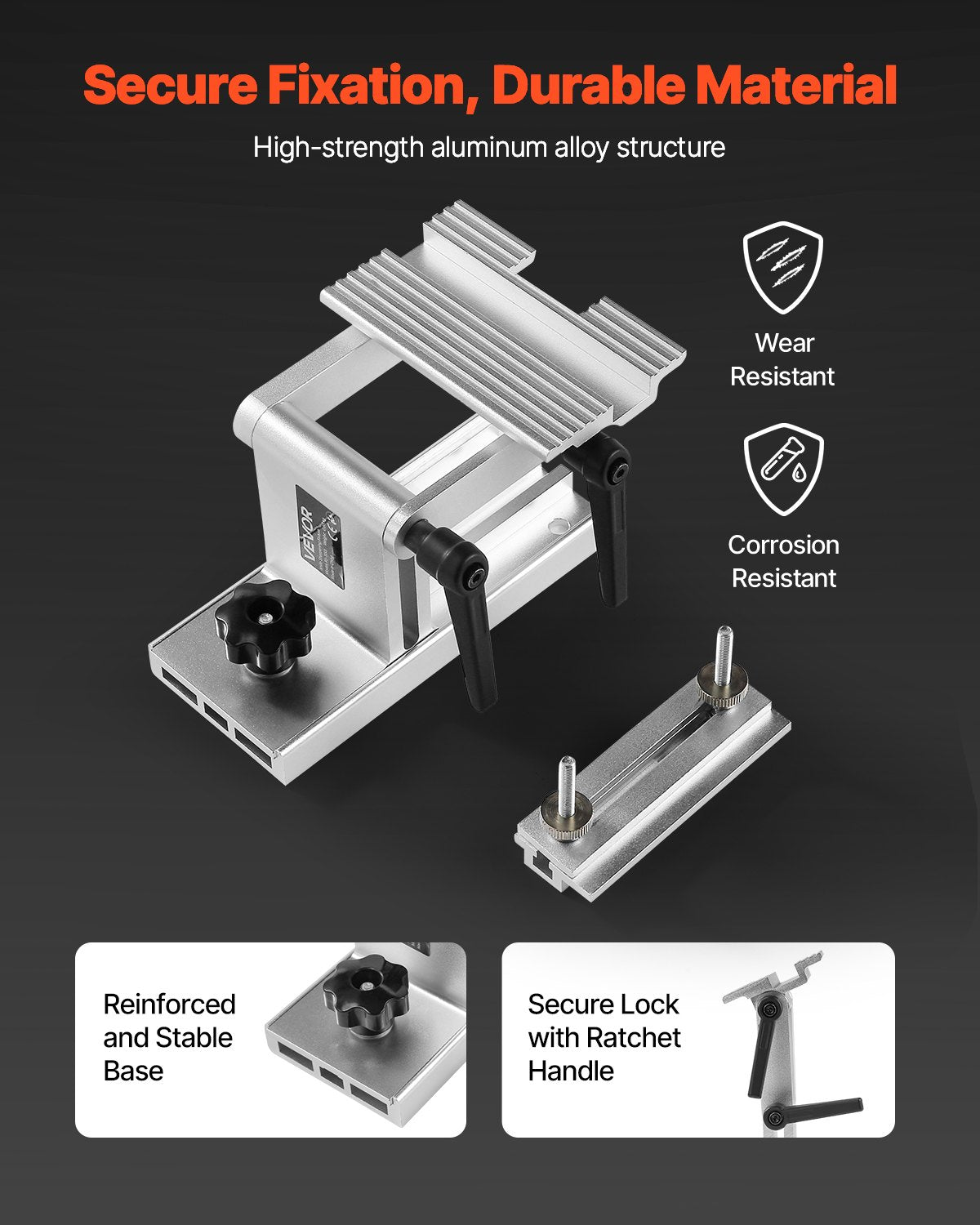 Sharpening Tool Rest Jig, Adjustable Replacement Tool Rest Sharpening Jig for 6" or 8" (152 mm or 203 mm) V952-MCZSJJ090000FZ9D1001V0