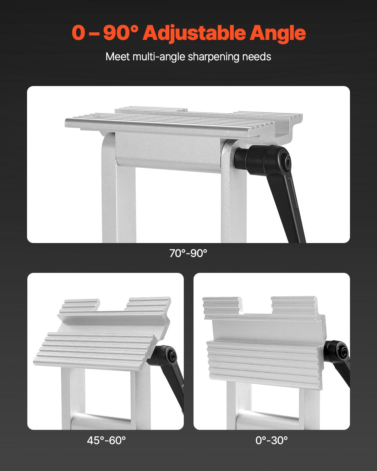 Sharpening Tool Rest Jig, Adjustable Replacement Tool Rest Sharpening Jig for 6" or 8" (152 mm or 203 mm) V952-MCZSJJ090000FZ9D1001V0