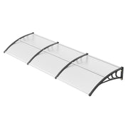 Window Door Awning Canopy, 965 x 2975mm Door Canopy Exterior, UF50+ PC Sunshade Sheet Awnings, Outdoor Patio V952-MCZYPYCB40120GZJNV0