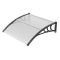 Window Door Awning Canopy 40" x 40", UPF 50+ Polycarbonate Entry Door Outdoor Window Awning Exterior, Front V952-MCZYPYCBS4040ML75V0