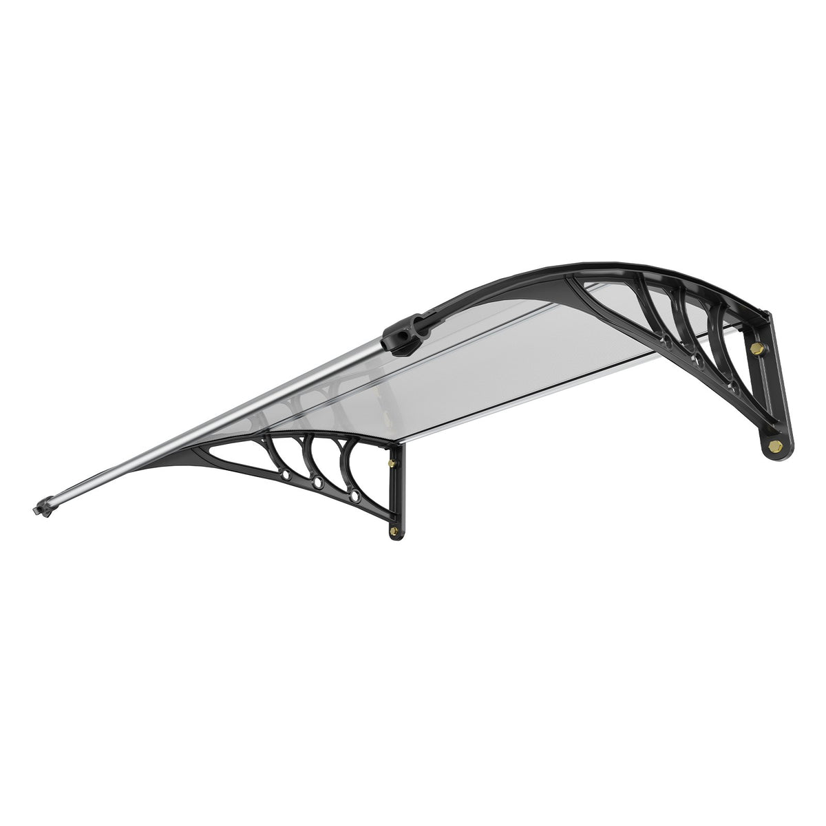 Window Door Awning Canopy 40" x 40", UPF 50+ Polycarbonate Entry Door Outdoor Window Awning Exterior, Front V952-MCZYPYCBS4040ML75V0