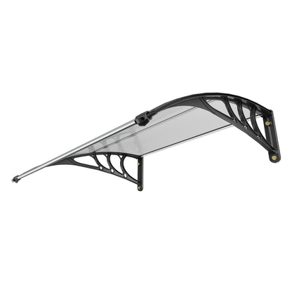Window Door Awning Canopy 40" x 40", UPF 50+ Polycarbonate Entry Door Outdoor Window Awning Exterior, Front V952-MCZYPYCBS4040ML75V0