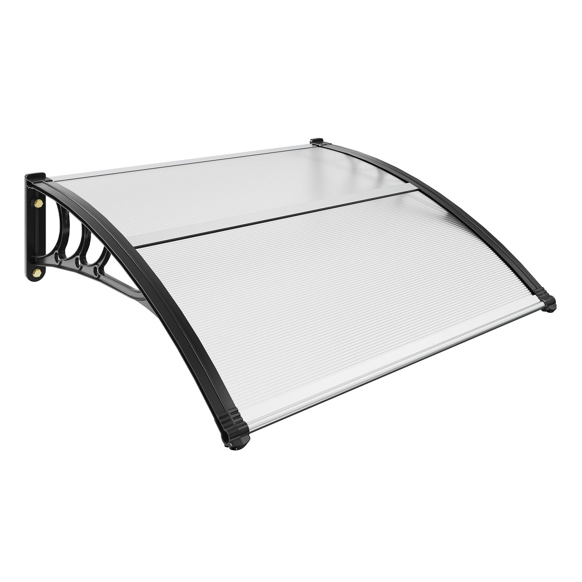 Window Door Awning Canopy 40" x 40", UPF 50+ Polycarbonate Entry Door Outdoor Window Awning Exterior, Front V952-MCZYPYCBS4040ML75V0