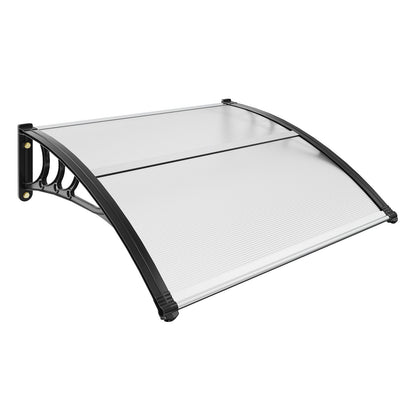 Window Door Awning Canopy 40" x 40", UPF 50+ Polycarbonate Entry Door Outdoor Window Awning Exterior, Front V952-MCZYPYCBS4040ML75V0