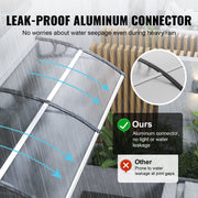 Window Door Awning Canopy 965 x 1987 mm, UPF 50+ Polycarbonate Entry Door Outdoor Window Awning Exterior, V952-MCZYPYCBS4080JUOZV0