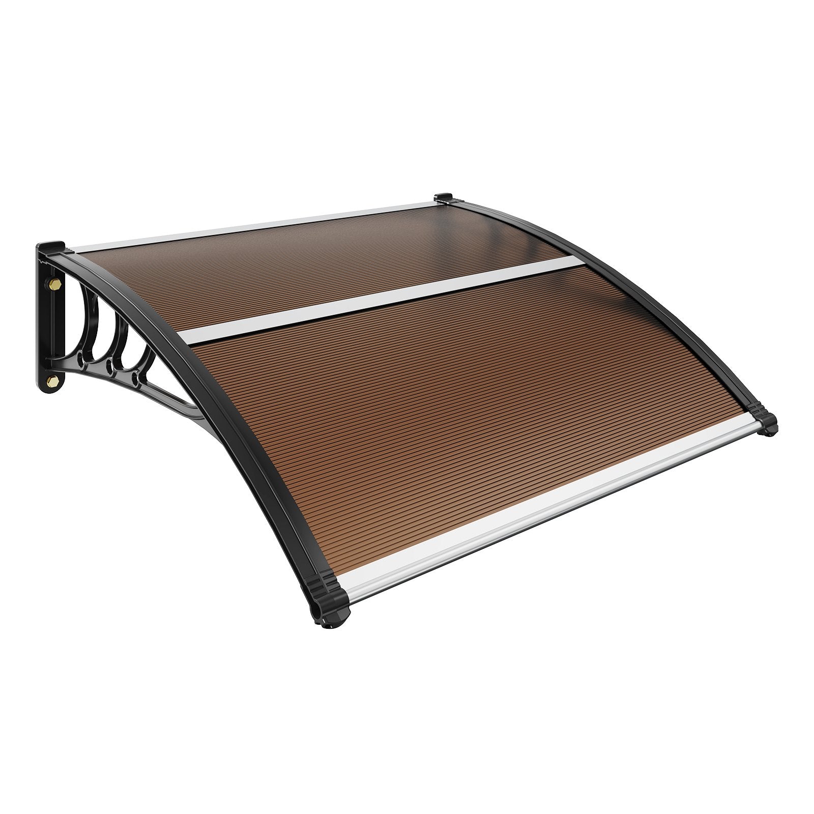Window Door Awning Canopy 40" x 40", UPF 50+ Polycarbonate Entry Door Outdoor Window Awning Exterior, Front V952-MCZYPYCZS4040A515V0