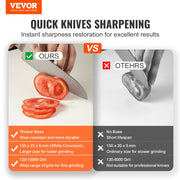 Knife Sharpener Kit, Rotation Flip Fixed Angle Knife Sharpening System with 12 Whetstones 120-10000 Grit, V952-MDSTJ1212000NTEGIV0